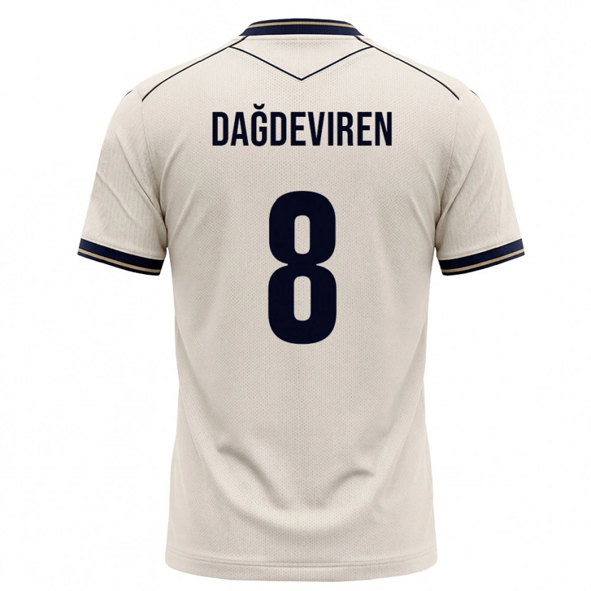 Danxen Hombre Camiseta Diren Dağdeviren #8 Blanco Roto Azul Tinta 2ª Equipación 2026/27 La Camisa