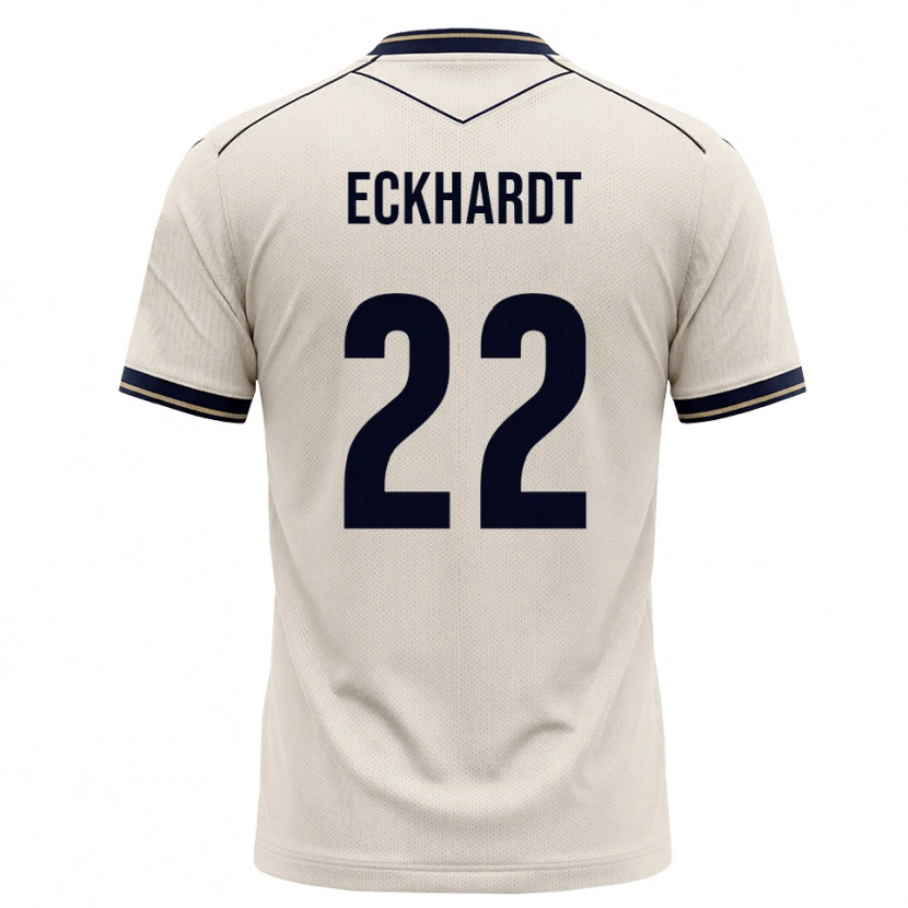 Danxen Hombre Camiseta Aaron Eckhardt #22 Blanco Roto Azul Tinta 2ª Equipación 2026/27 La Camisa