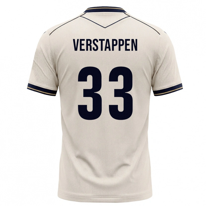 Danxen Hombre Camiseta Eric Verstappen #33 Blanco Roto Azul Tinta 2ª Equipación 2026/27 La Camisa