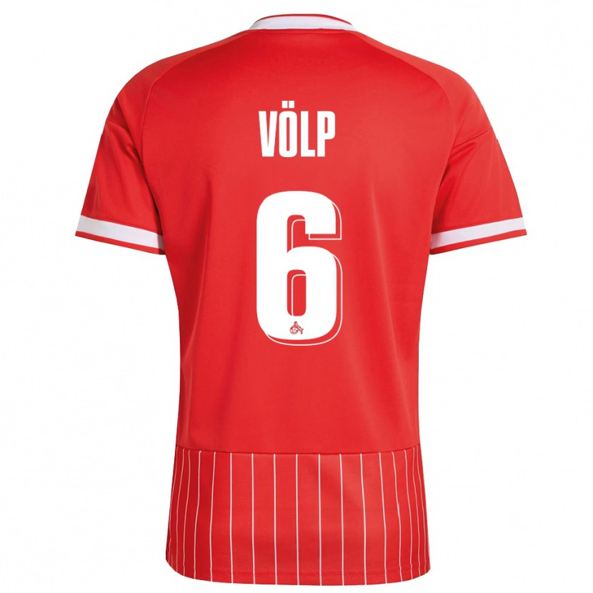 Danxen Hombre Camiseta Lennard Völp #6 Verde Rojo Blanco 2ª Equipación 2026/27 La Camisa