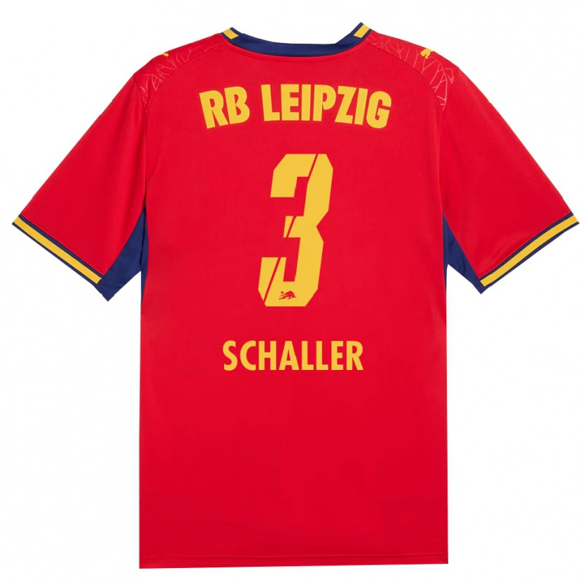 Danxen Hombre Camiseta Josefine Schaller #3 Azul Real Rojo Amarillo 2ª Equipación 2026/27 La Camisa