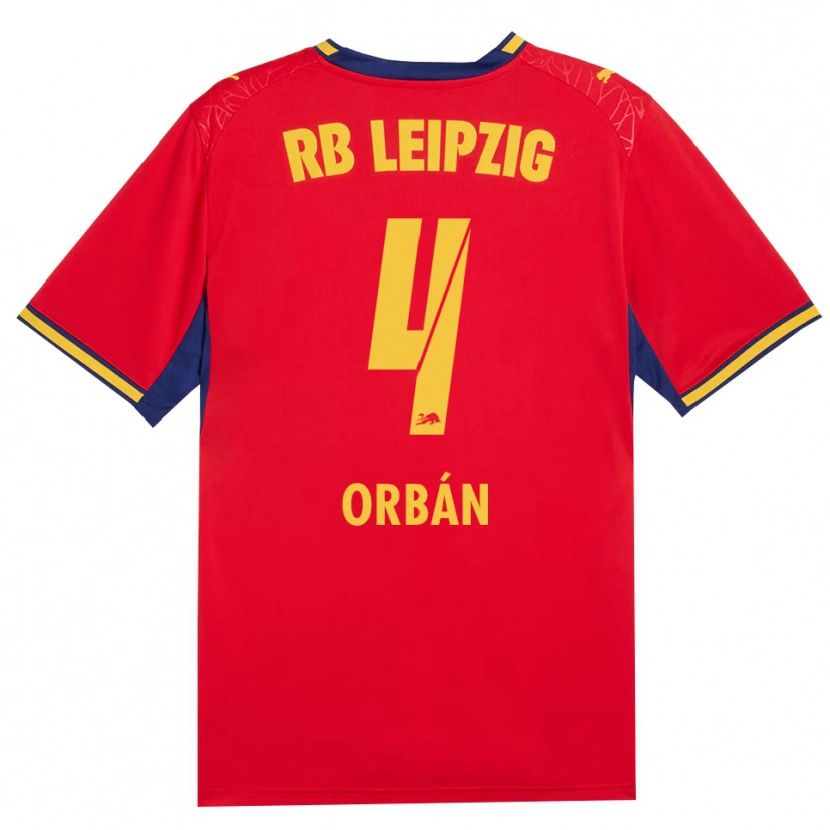 Danxen Hombre Camiseta Willi Orbán #4 Azul Real Rojo Amarillo 2ª Equipación 2026/27 La Camisa