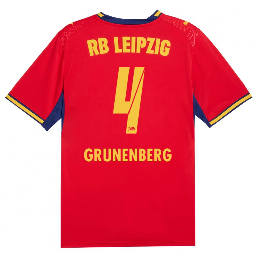 Danxen Hombre Camiseta Rucy Grunenberg #4 Azul Real Rojo Amarillo 2ª Equipación 2026/27 La Camisa