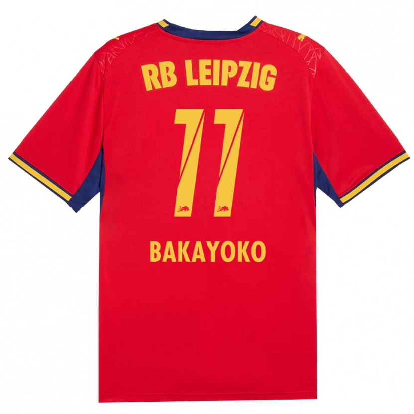Danxen Hombre Camiseta Johan Bakayoko #11 Azul Real Rojo Amarillo 2ª Equipación 2026/27 La Camisa