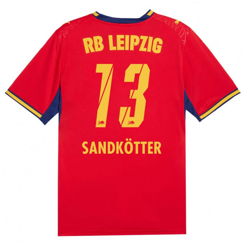 Danxen Hombre Camiseta Constantin Sandkötter #13 Azul Real Rojo Amarillo 2ª Equipación 2026/27 La Camisa
