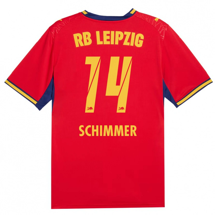 Danxen Hombre Camiseta Marleen Schimmer #14 Azul Real Rojo Amarillo 2ª Equipación 2026/27 La Camisa