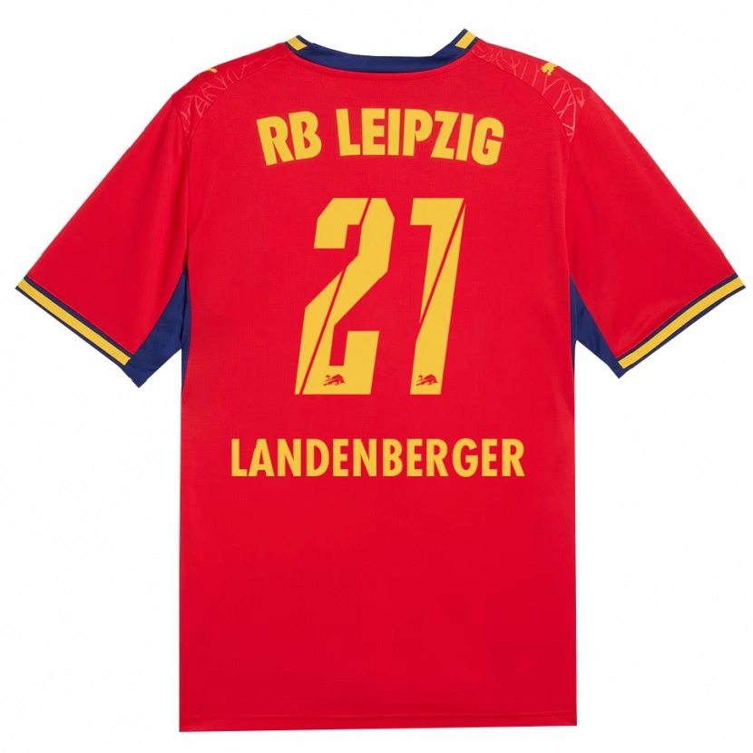 Danxen Hombre Camiseta Julia Landenberger #21 Azul Real Rojo Amarillo 2ª Equipación 2026/27 La Camisa