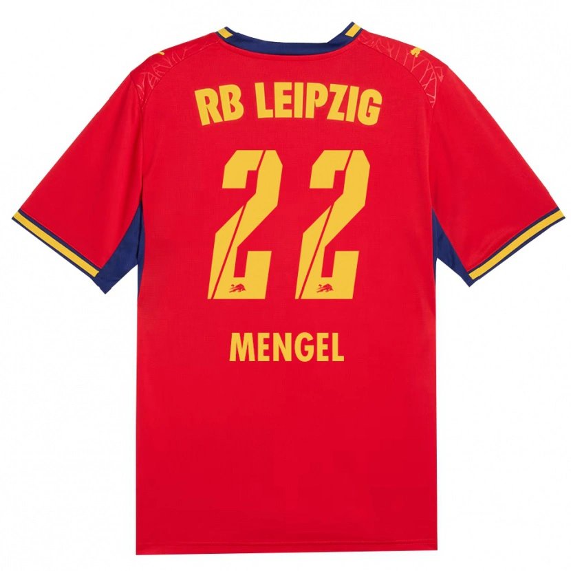 Danxen Hombre Camiseta Luca Mengel #22 Azul Real Rojo Amarillo 2ª Equipación 2026/27 La Camisa