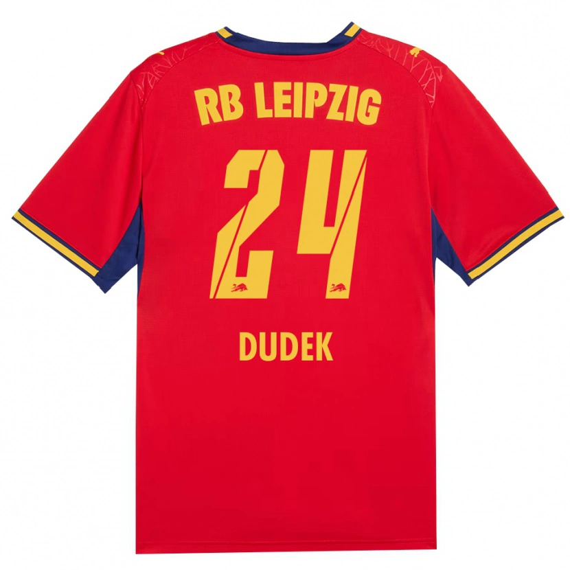Danxen Hombre Camiseta Nikoline Dudek #24 Azul Real Rojo Amarillo 2ª Equipación 2026/27 La Camisa