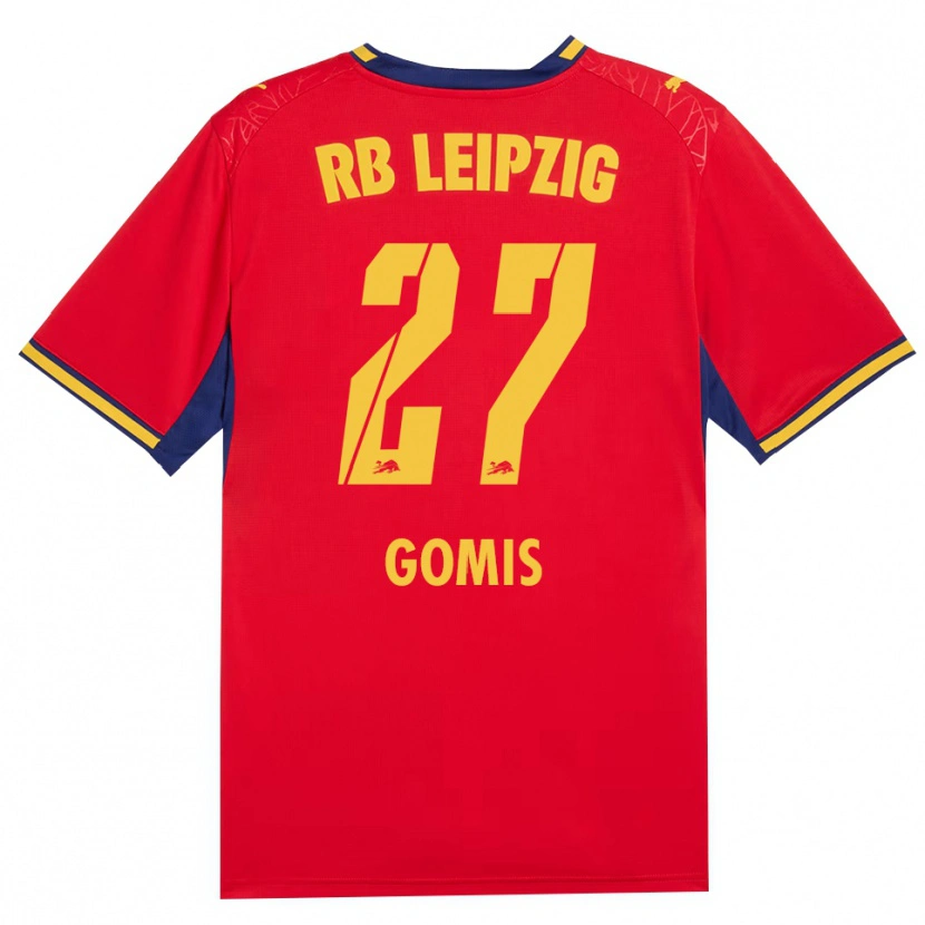 Danxen Hombre Camiseta Tidiam Gomis #27 Azul Real Rojo Amarillo 2ª Equipación 2026/27 La Camisa