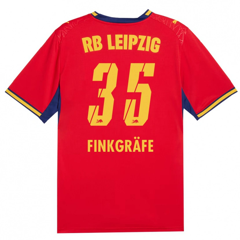 Danxen Hombre Camiseta Max Finkgräfe #35 Azul Real Rojo Amarillo 2ª Equipación 2026/27 La Camisa
