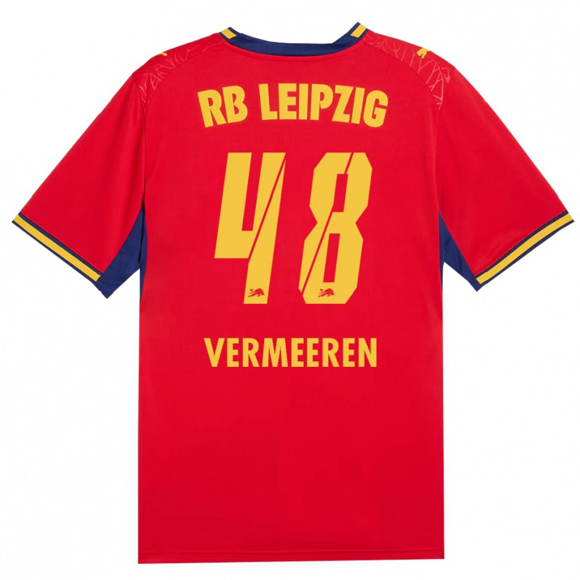Danxen Hombre Camiseta Arthur Vermeeren #48 Azul Real Rojo Amarillo 2ª Equipación 2026/27 La Camisa