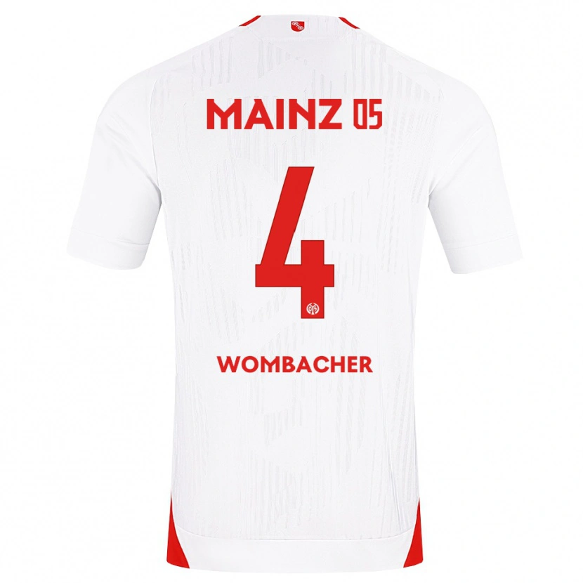 Danxen Hombre Camiseta Fynn Wombacher #4 Blanco Rojo Amarillo 2ª Equipación 2026/27 La Camisa