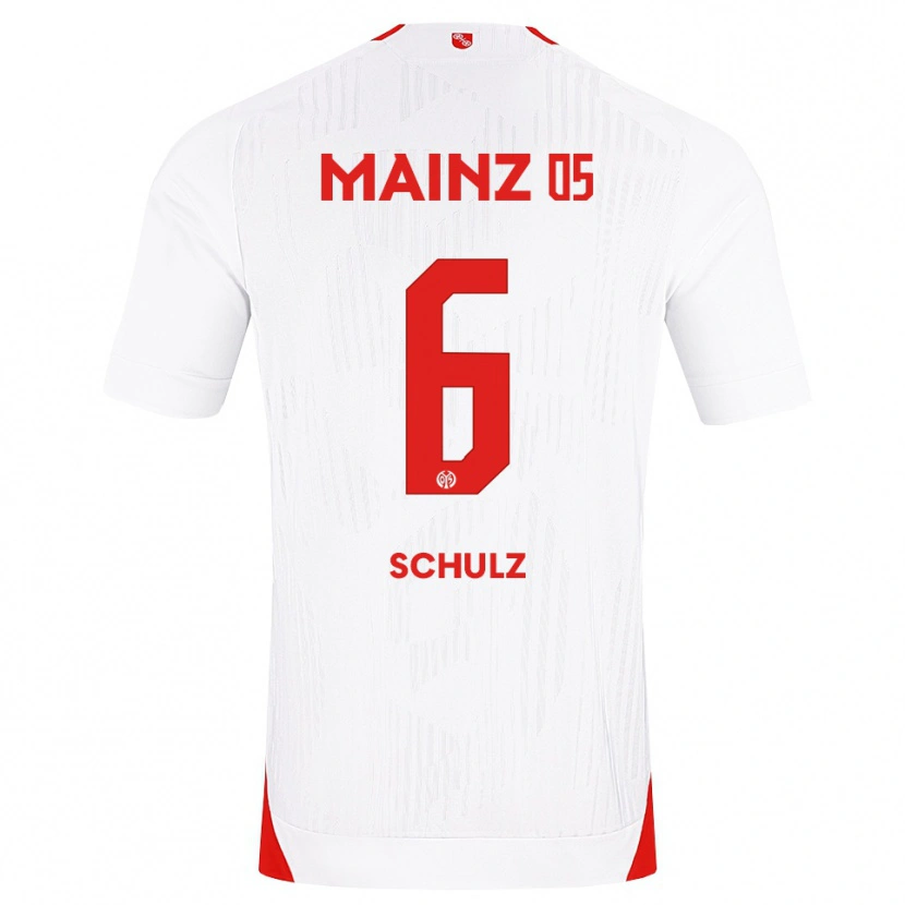 Danxen Hombre Camiseta Philipp Schulz #6 Blanco Rojo Amarillo 2ª Equipación 2026/27 La Camisa