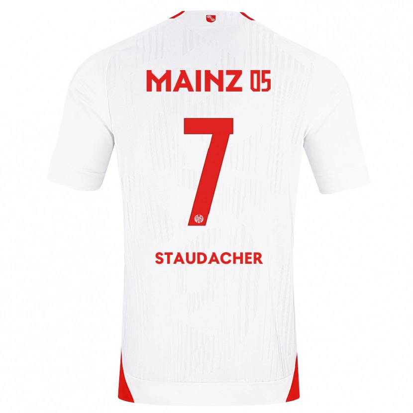 Danxen Hombre Camiseta Leon Staudacher #7 Blanco Rojo Amarillo 2ª Equipación 2026/27 La Camisa
