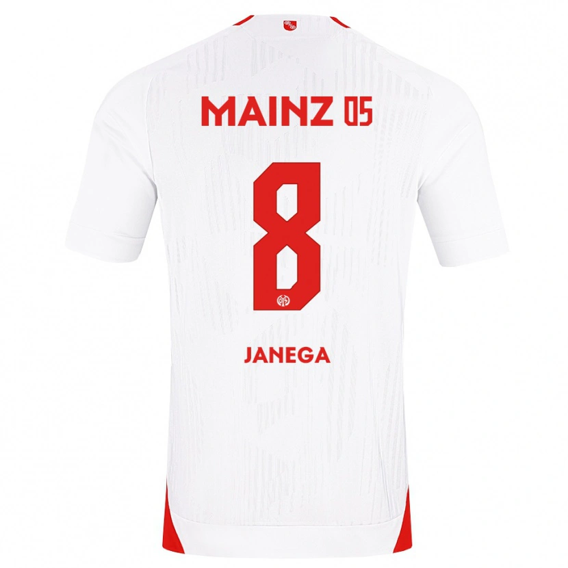 Danxen Hombre Camiseta Jan Janega #8 Blanco Rojo Amarillo 2ª Equipación 2026/27 La Camisa