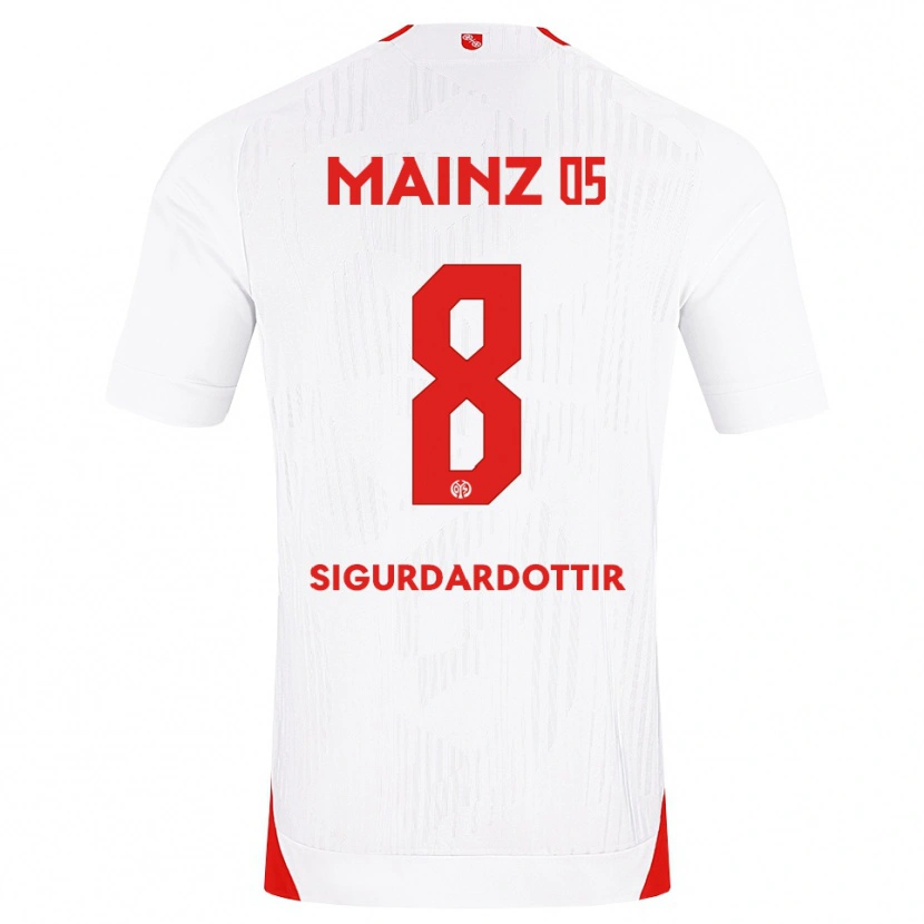 Danxen Hombre Camiseta Heiðrún Sigurðardóttir #8 Blanco Rojo Amarillo 2ª Equipación 2026/27 La Camisa
