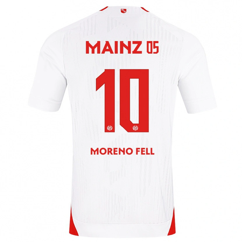 Danxen Hombre Camiseta Fabio Moreno Fell #10 Blanco Rojo Amarillo 2ª Equipación 2026/27 La Camisa