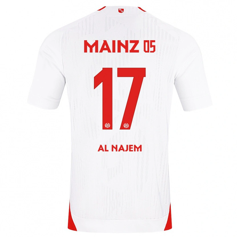 Danxen Hombre Camiseta Salma Al Najem #17 Blanco Rojo Amarillo 2ª Equipación 2026/27 La Camisa