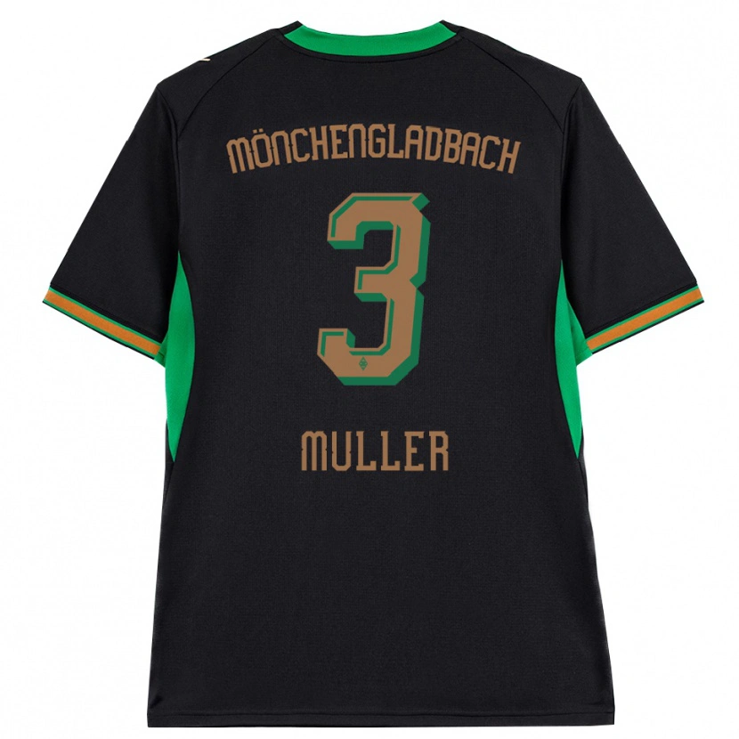 Danxen Hombre Camiseta Barbara Müller #3 Negro Naranja Verde Marrón 2ª Equipación 2026/27 La Camisa