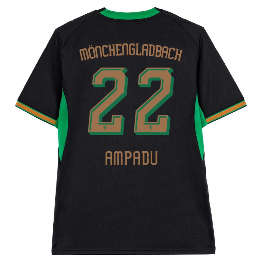 Danxen Hombre Camiseta Leon Ampadu #22 Negro Naranja Verde Marrón 2ª Equipación 2026/27 La Camisa