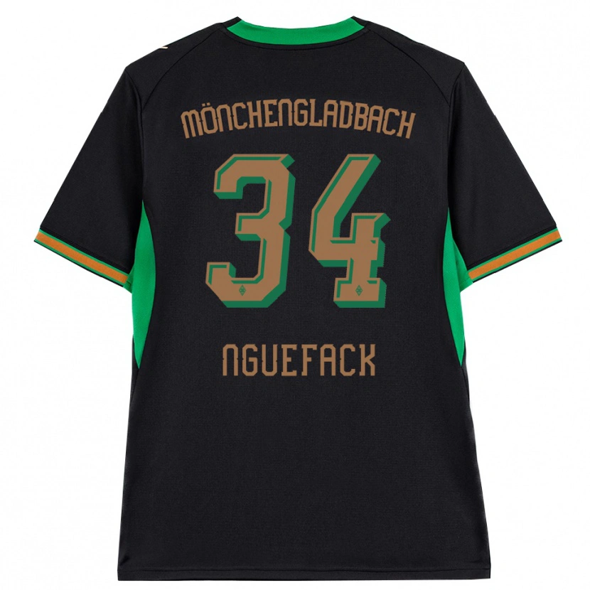Danxen Hombre Camiseta Mathieu Nguefack #34 Negro Naranja Verde Marrón 2ª Equipación 2026/27 La Camisa