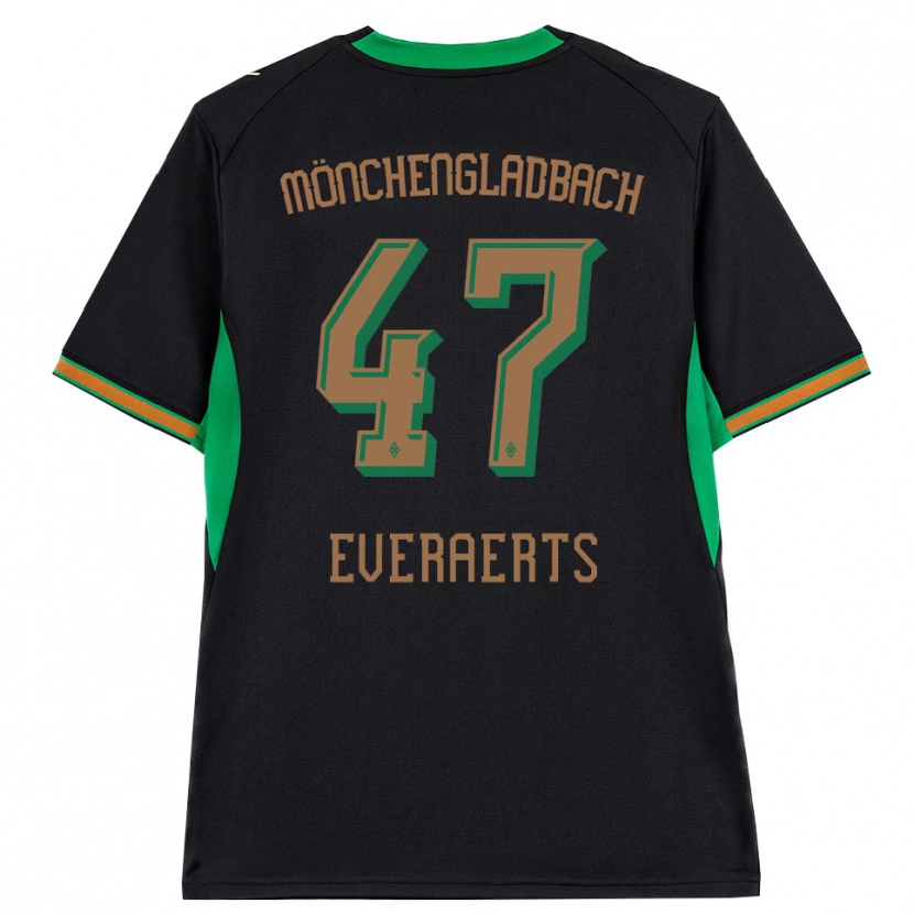 Danxen Hombre Camiseta Kim Everaerts #47 Negro Naranja Verde Marrón 2ª Equipación 2026/27 La Camisa
