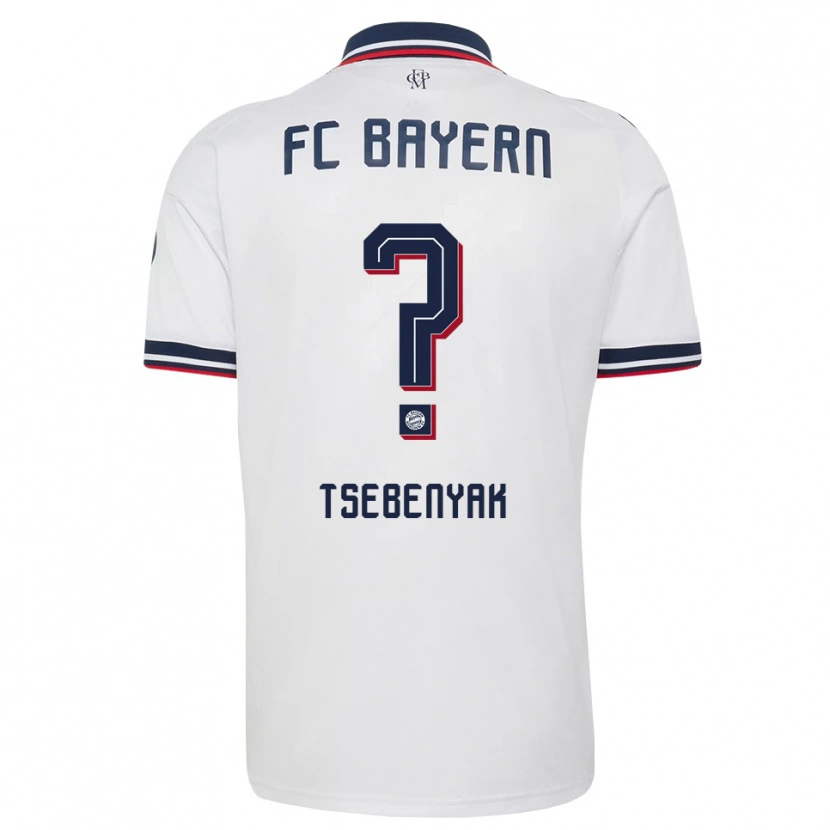 Danxen Hombre Camiseta Dmytro Tsebenyak #0 Gris Blanco Rojo 2ª Equipación 2026/27 La Camisa