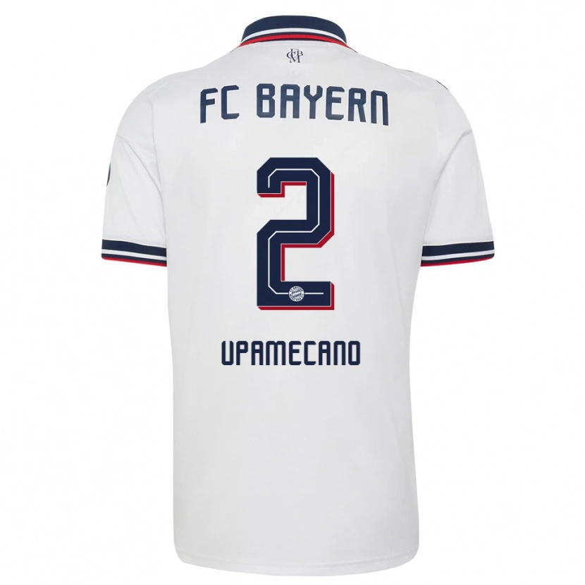 Danxen Hombre Camiseta Dayot Upamecano #2 Gris Blanco Rojo 2ª Equipación 2026/27 La Camisa