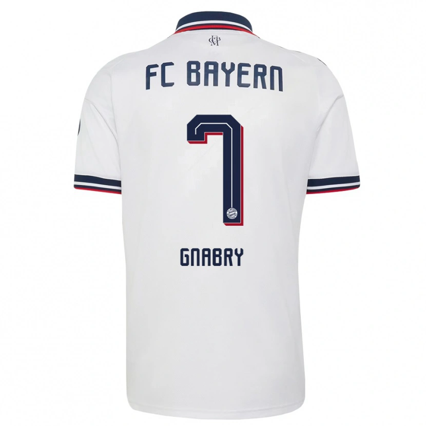 Danxen Hombre Camiseta Serge Gnabry #7 Gris Blanco Rojo 2ª Equipación 2026/27 La Camisa