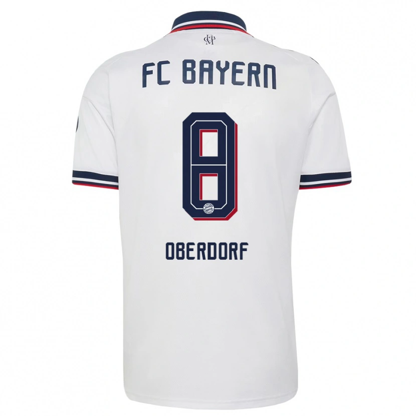 Danxen Hombre Camiseta Lena Oberdorf #8 Gris Blanco Rojo 2ª Equipación 2026/27 La Camisa