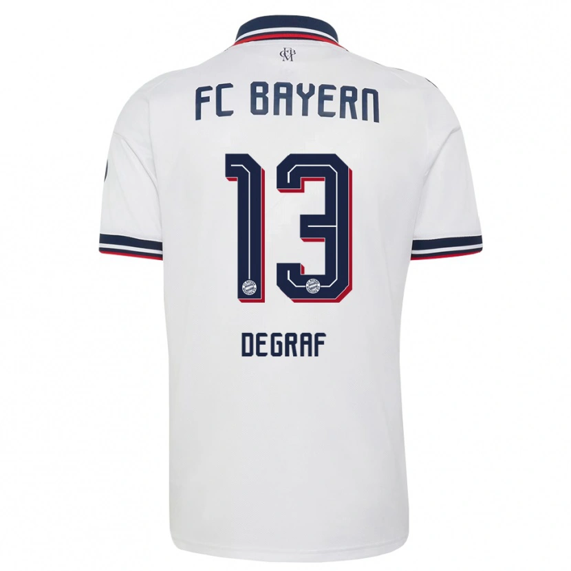 Danxen Hombre Camiseta Artur Degraf #13 Gris Blanco Rojo 2ª Equipación 2026/27 La Camisa
