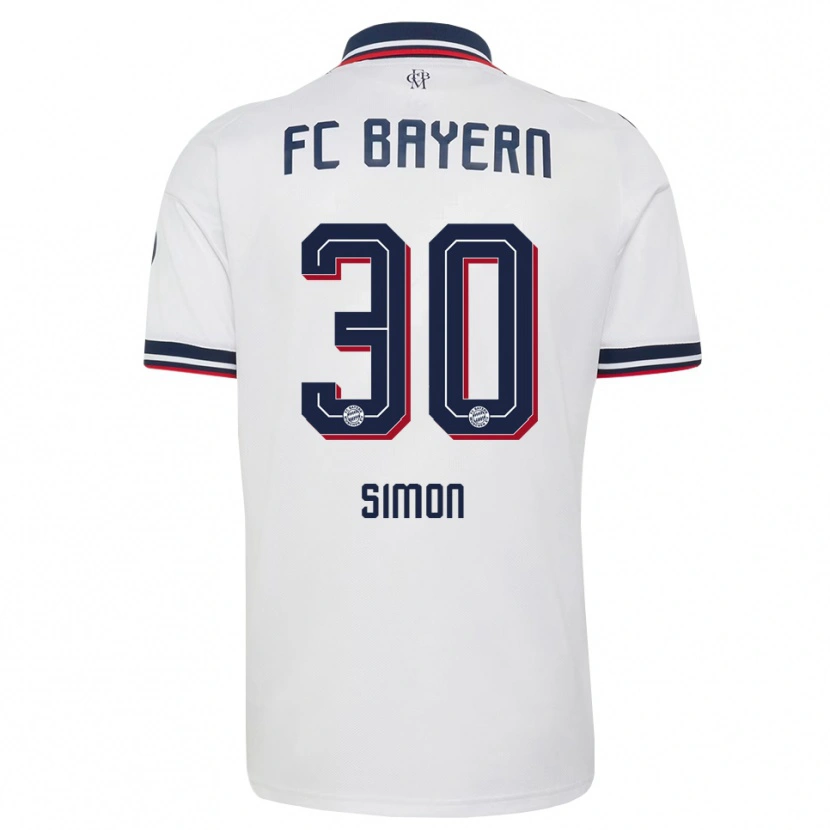 Danxen Hombre Camiseta Carolin Simon #30 Gris Blanco Rojo 2ª Equipación 2026/27 La Camisa