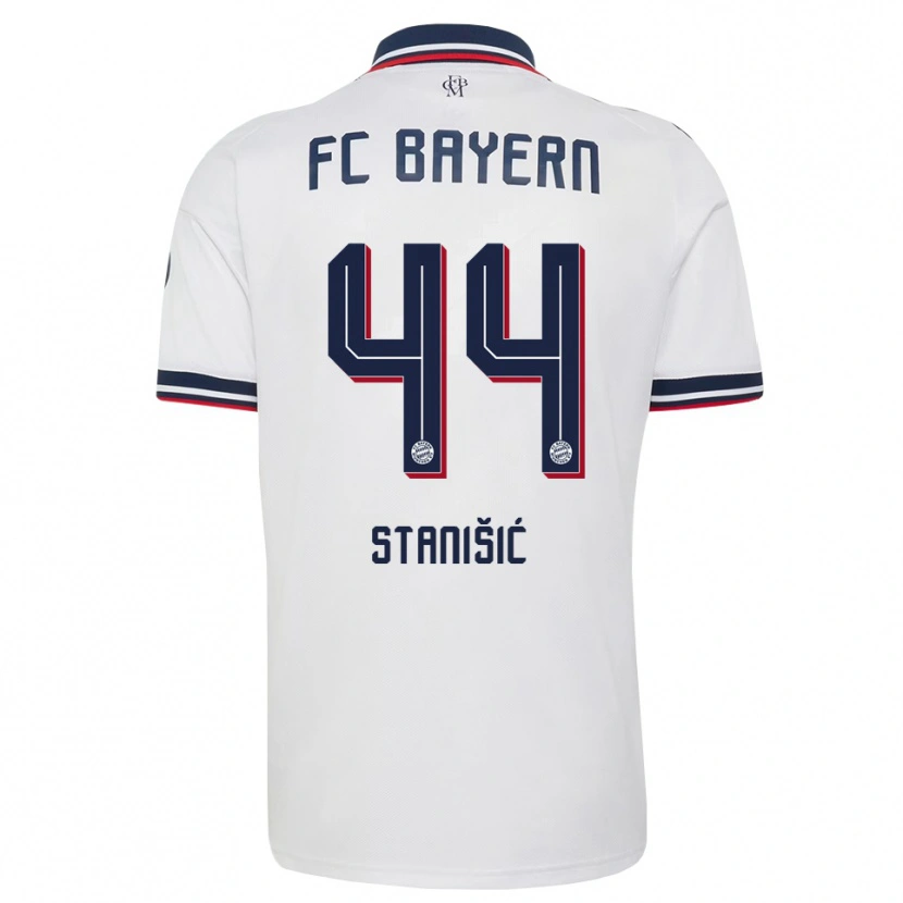 Danxen Hombre Camiseta Josip Stanisic #44 Gris Blanco Rojo 2ª Equipación 2026/27 La Camisa