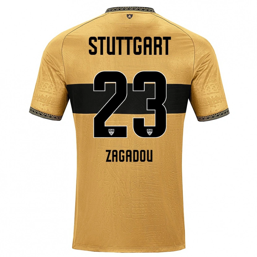 Danxen Hombre Camiseta Dan-Axel Zagadou #23 Blanco Negro Marrón 2ª Equipación 2026/27 La Camisa