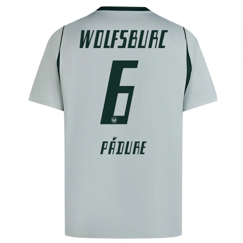 Danxen Hombre Camiseta Matei Pădure #6 Verde Gris 2ª Equipación 2026/27 La Camisa