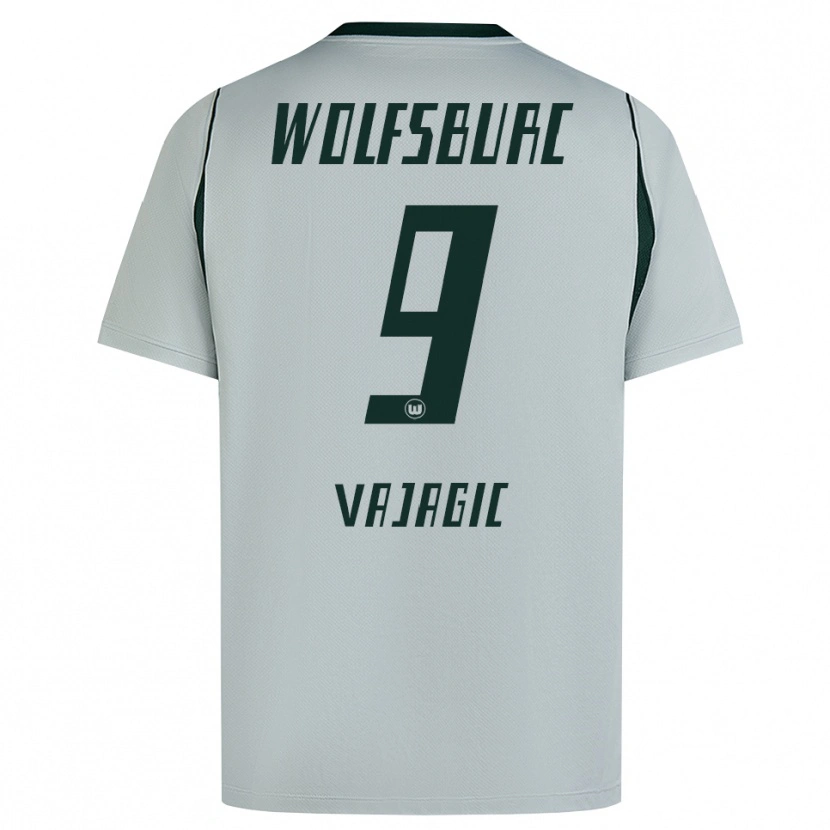 Danxen Hombre Camiseta David Vajagic #9 Verde Gris 2ª Equipación 2026/27 La Camisa