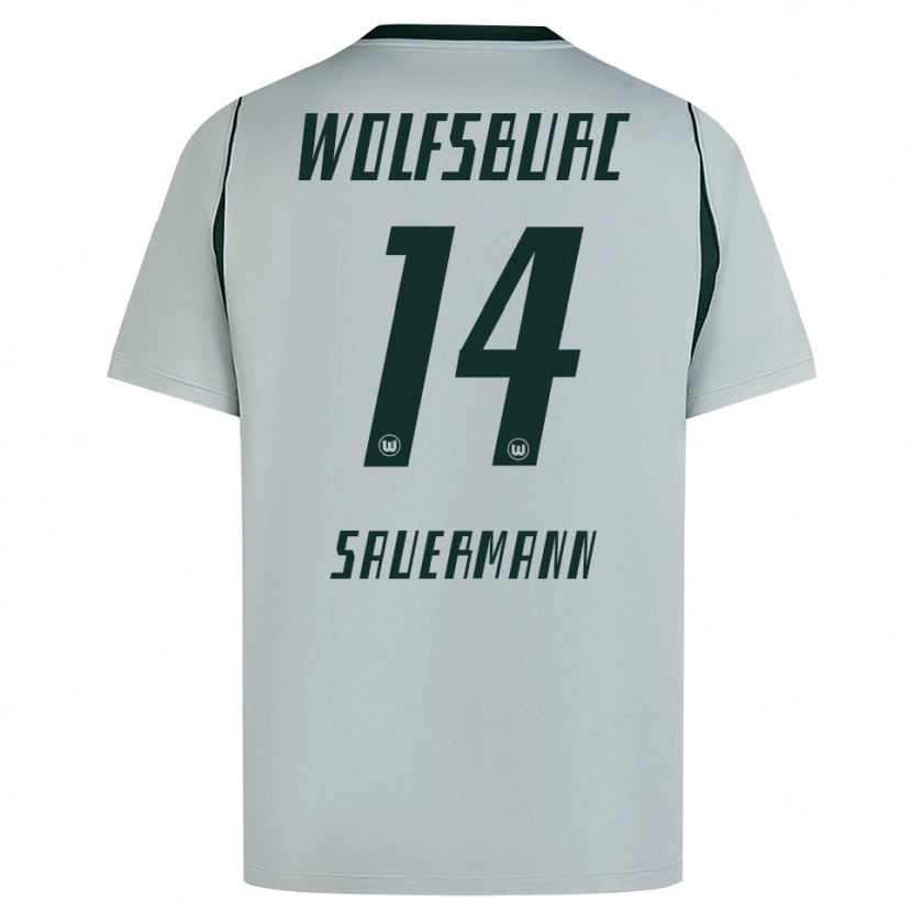 Danxen Hombre Camiseta Carlos Sauermann #14 Verde Gris 2ª Equipación 2026/27 La Camisa