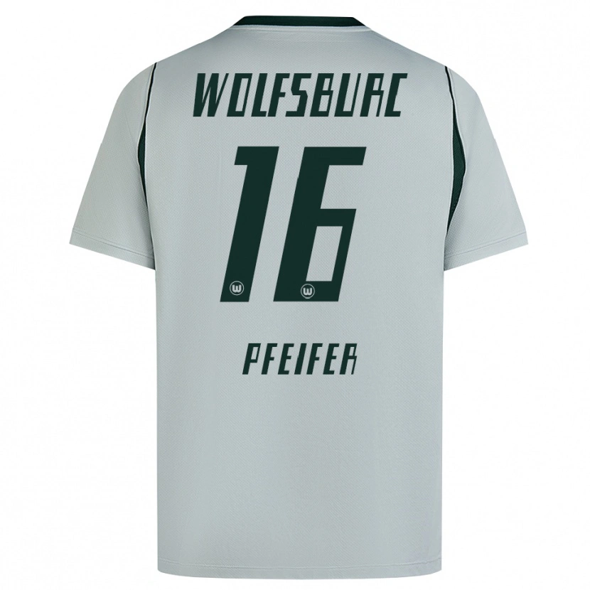 Danxen Hombre Camiseta Leo Pfeifer #16 Verde Gris 2ª Equipación 2026/27 La Camisa