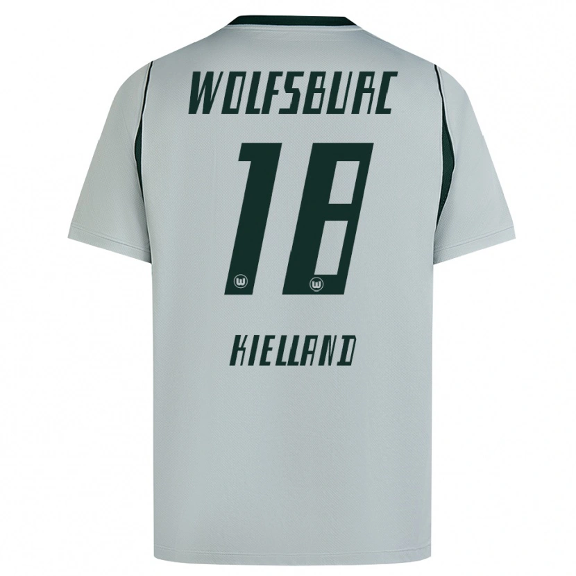 Danxen Hombre Camiseta Justine Kielland #18 Verde Gris 2ª Equipación 2026/27 La Camisa