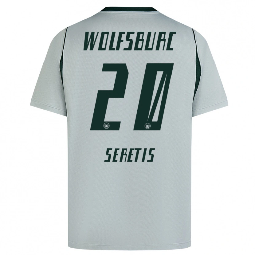 Danxen Hombre Camiseta Isaiah Seretis #20 Verde Gris 2ª Equipación 2026/27 La Camisa