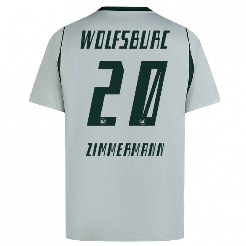 Danxen Hombre Camiseta Elia Zimmermann #20 Verde Gris 2ª Equipación 2026/27 La Camisa