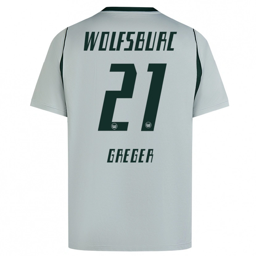 Danxen Hombre Camiseta Max Greger #21 Verde Gris 2ª Equipación 2026/27 La Camisa