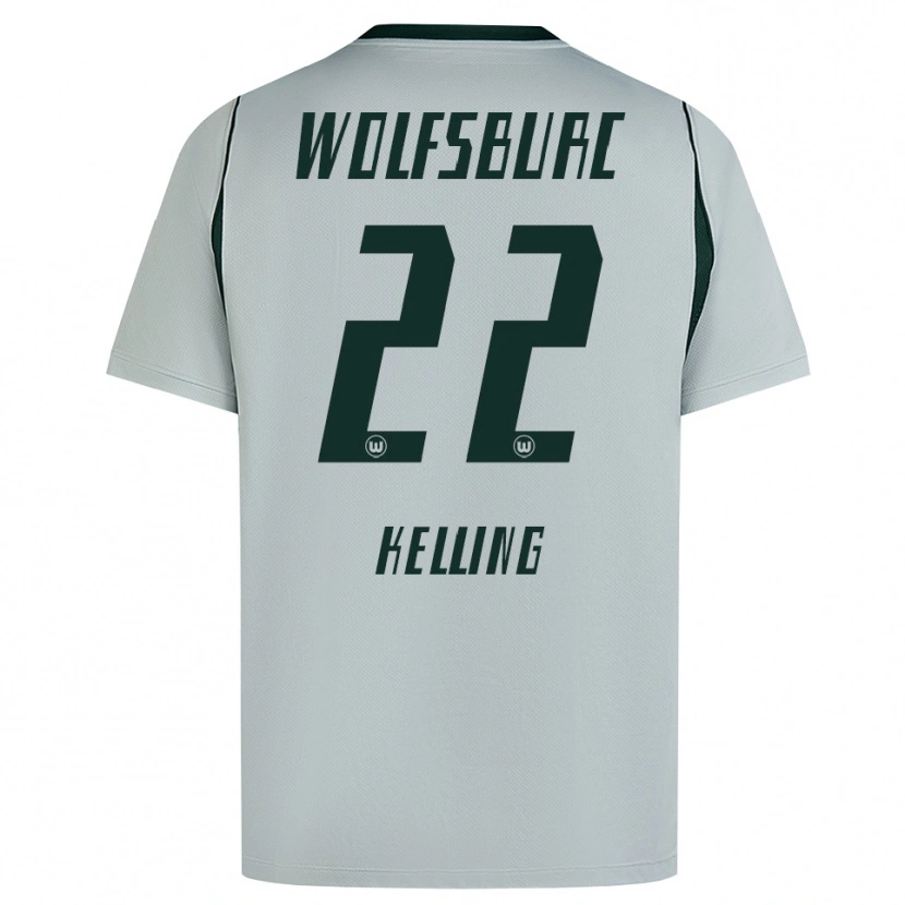 Danxen Hombre Camiseta Lenny Kelling #22 Verde Gris 2ª Equipación 2026/27 La Camisa