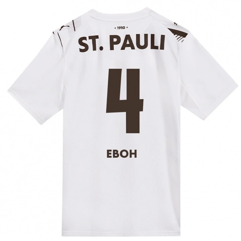 Danxen Hombre Camiseta Emmanuel Eboh #4 Café Blanco Rojo 2ª Equipación 2026/27 La Camisa