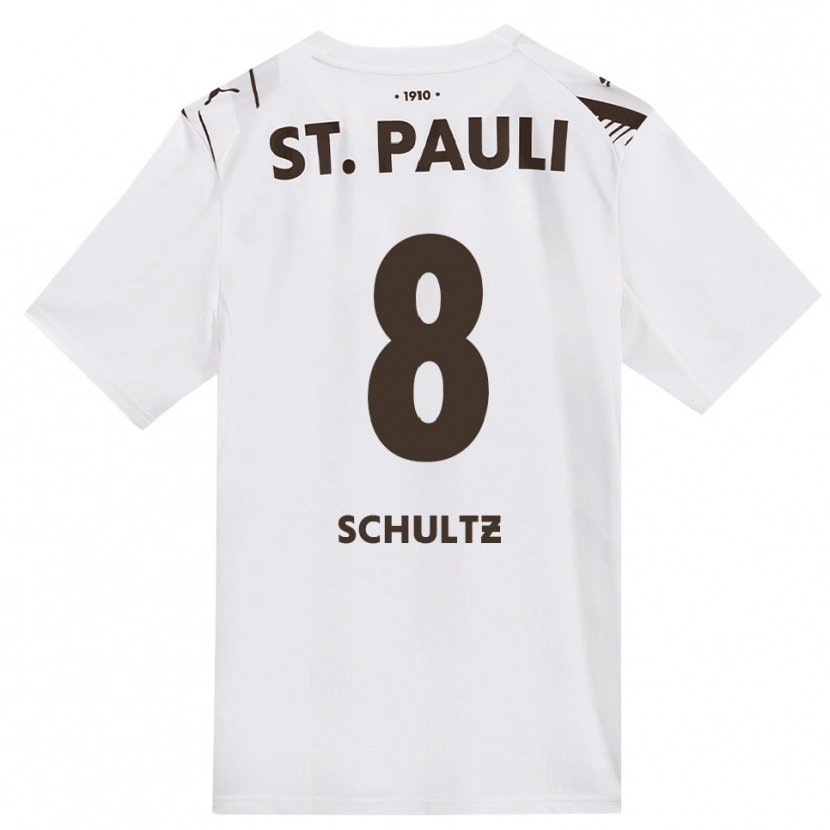 Danxen Hombre Camiseta Paul Schultz #8 Café Blanco Rojo 2ª Equipación 2026/27 La Camisa