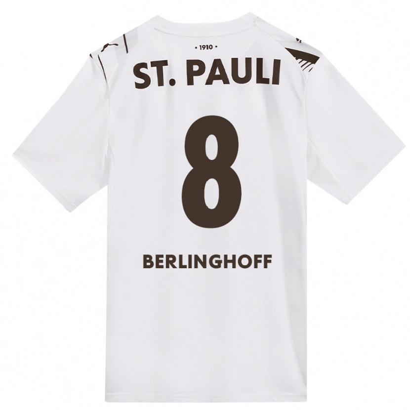 Danxen Hombre Camiseta Marlene Berlinghoff #8 Café Blanco Rojo 2ª Equipación 2026/27 La Camisa