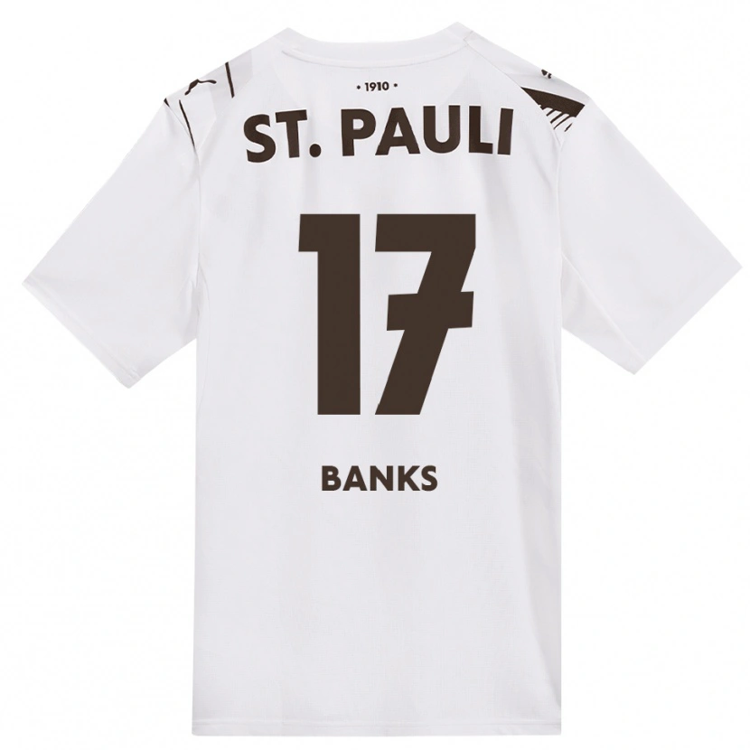 Danxen Hombre Camiseta Scott Banks #17 Café Blanco Rojo 2ª Equipación 2026/27 La Camisa
