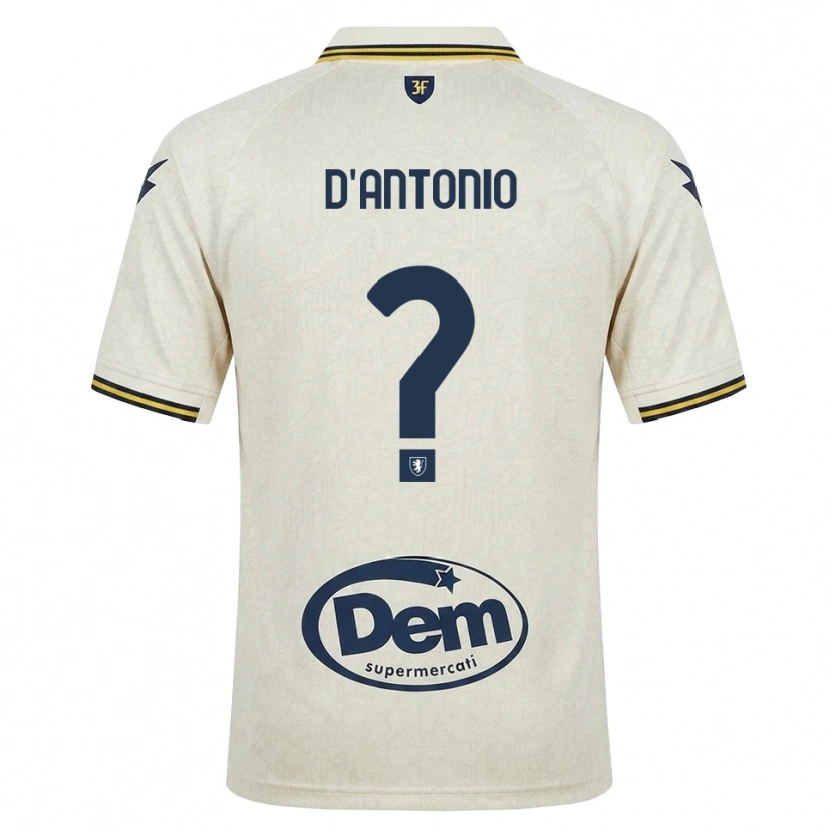 Danxen Hombre Camiseta Giuseppe D'antonio #0 Oldlace Amarillo Negro 2ª Equipación 2026/27 La Camisa