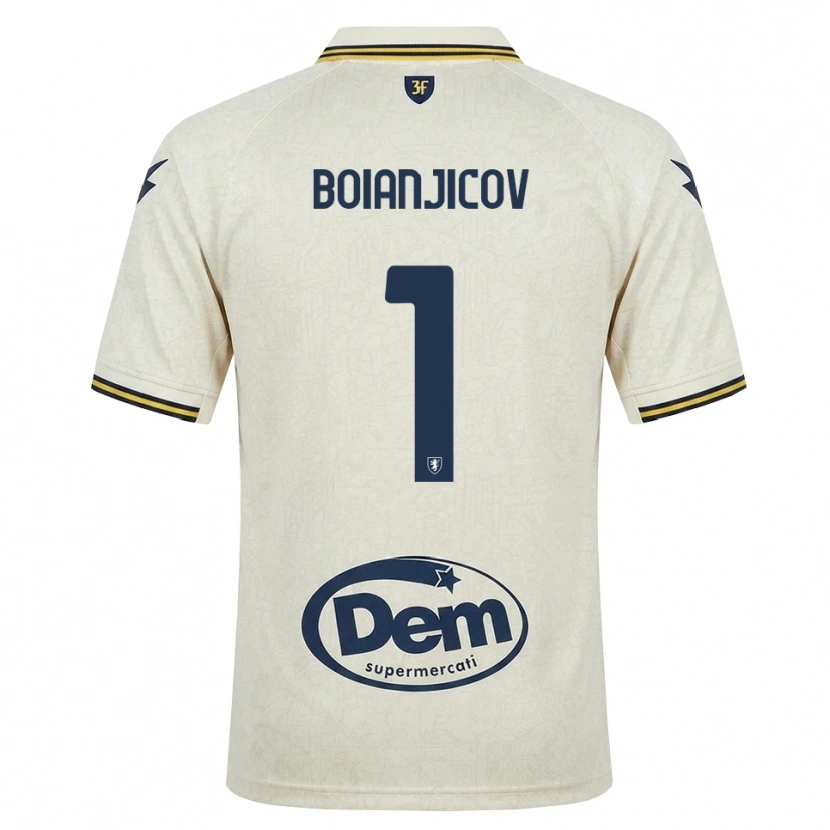 Danxen Hombre Camiseta Nicolas Boianjicov #1 Oldlace Amarillo Negro 2ª Equipación 2026/27 La Camisa